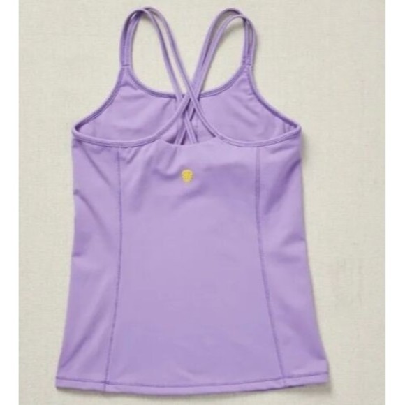 Yellowberry Flip Tank Lilac Purple Built-In Sports Bra Active Tank Top L - Picture 4 of 8